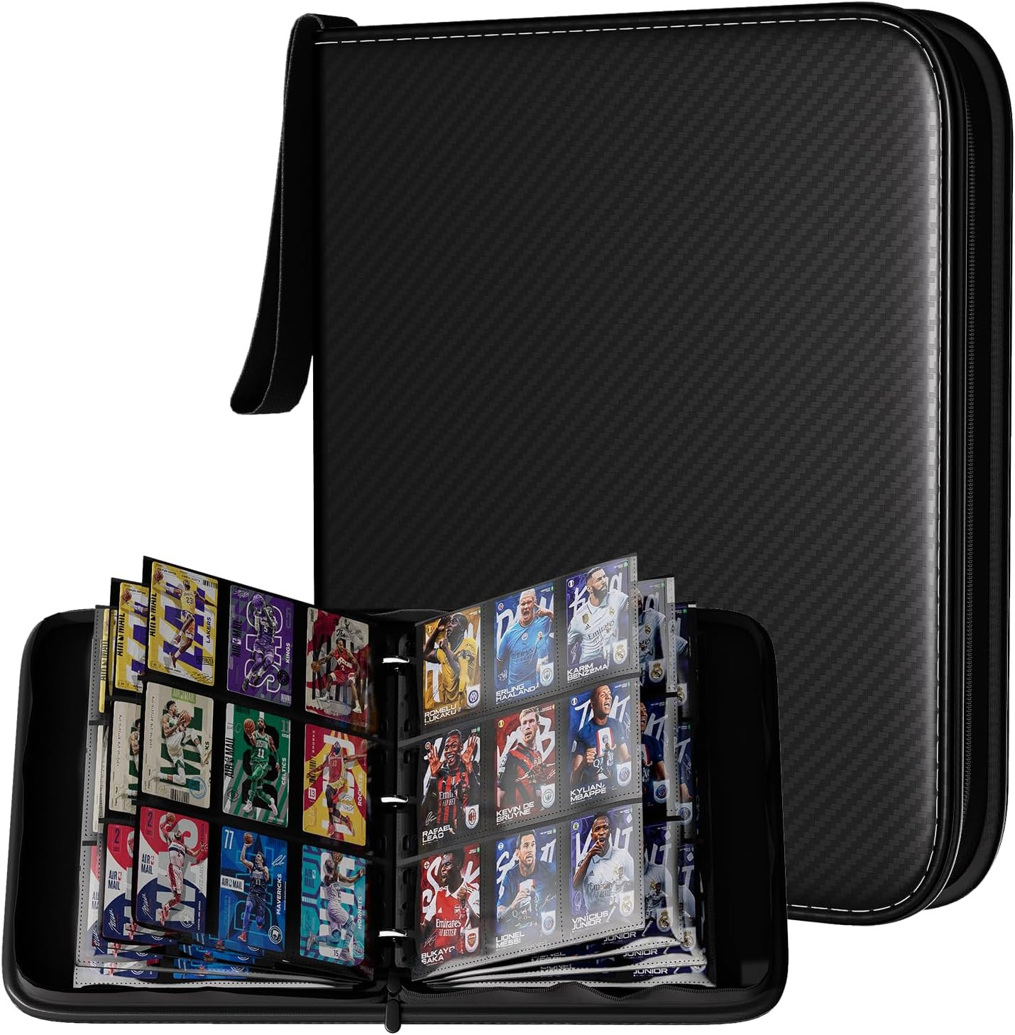 9 Pocket Card Binder, 720 Double-Sided Pocket PU Collector Binder,Waterproof ...