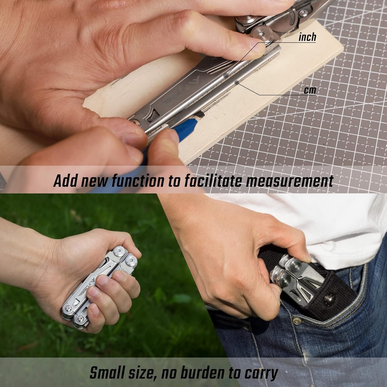 Multitool, 16-in-1 Multitools with Sheath, Stainless Steel EDC Multito...
