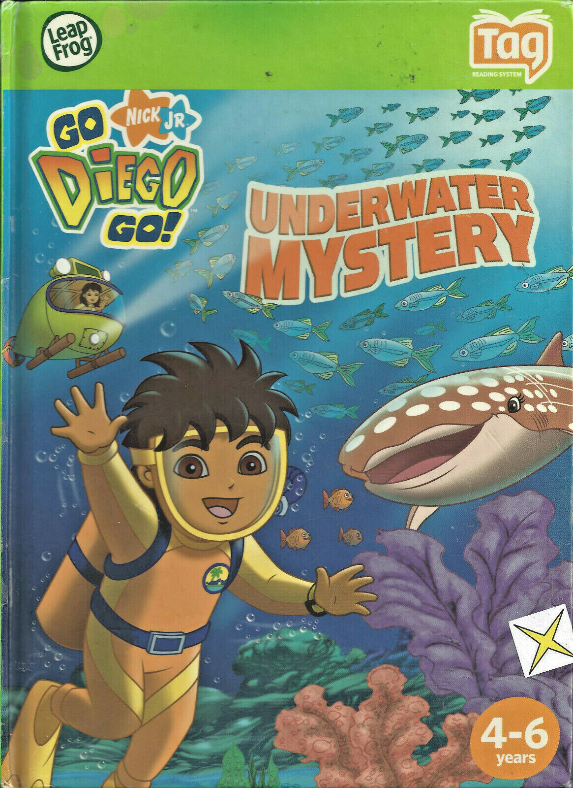 Leap Frog TAG "Go Diego Go Underwater Mystery" Leapfrog Activity Book -Book Only
