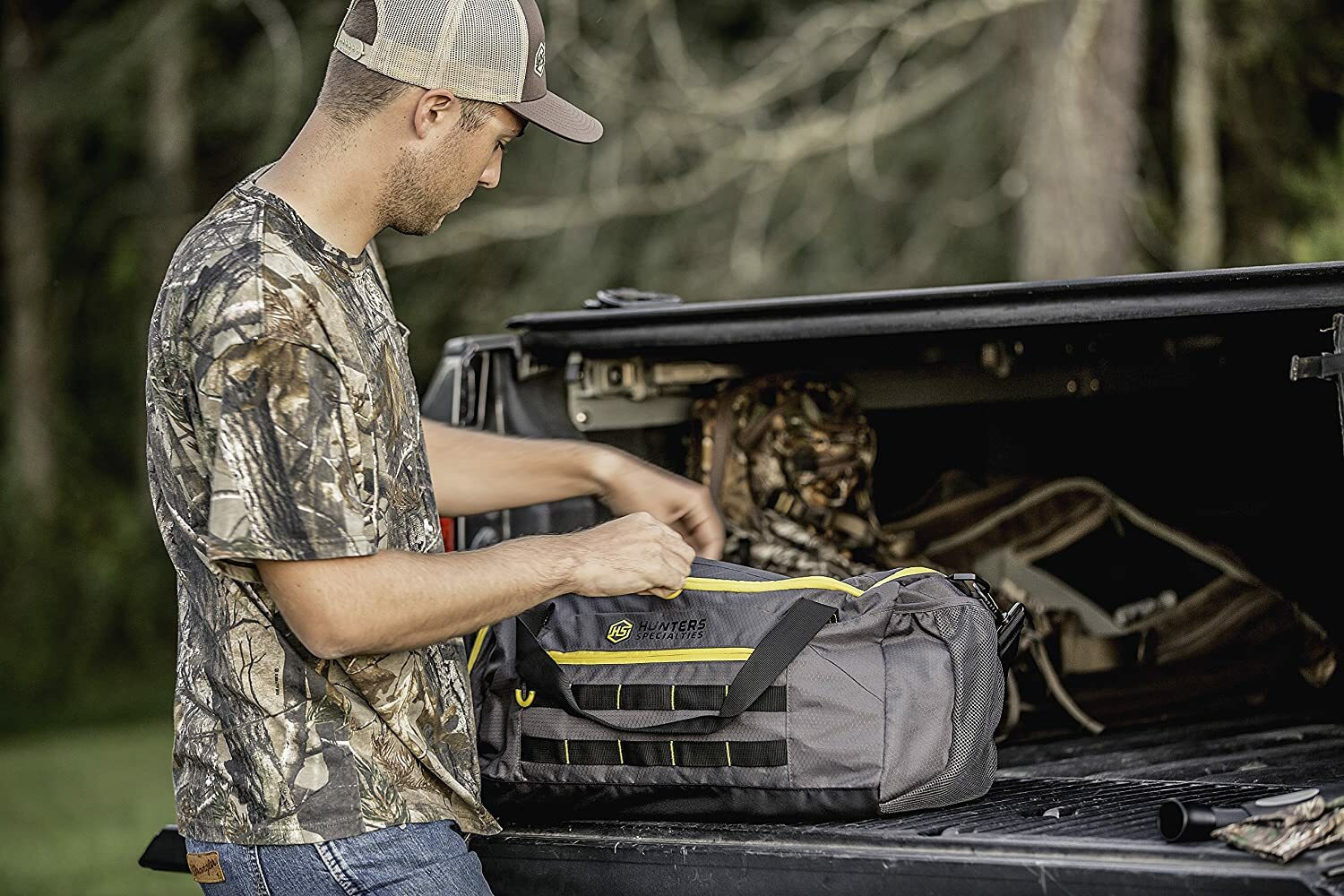 Scent Proof Hunting Duffel Bag Shoulder Strap Pack Airtight Liner 45 Liter Cap