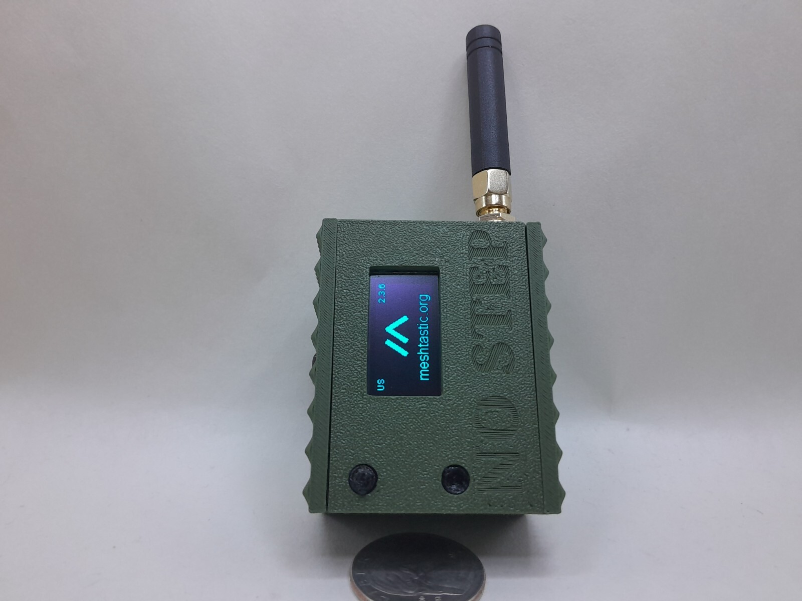 Heltec V3 Meshtastic Case and Battery radio node case and battery only. GREEN