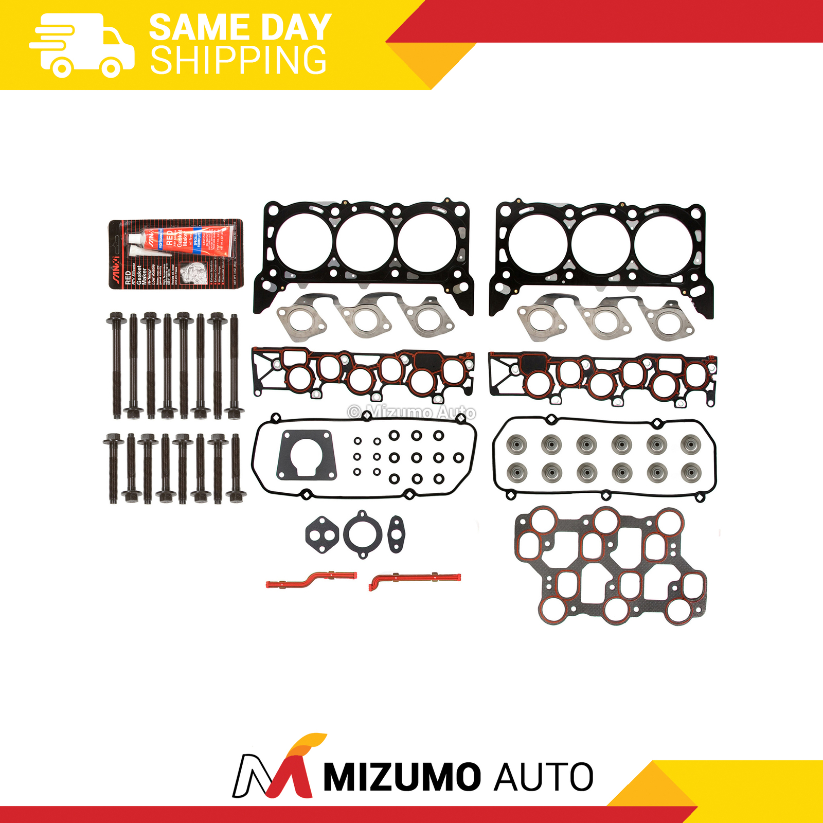 Head Gasket Bolts Set Fit 01/15/1998-04 Ford Mustang F150 3.8 4.2 OHV VIN 2 4 6