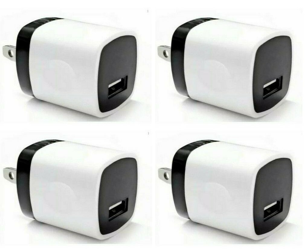 4x 1A USB Adapter AC Home Wall Charger US Plug FOR Cell Phone universal