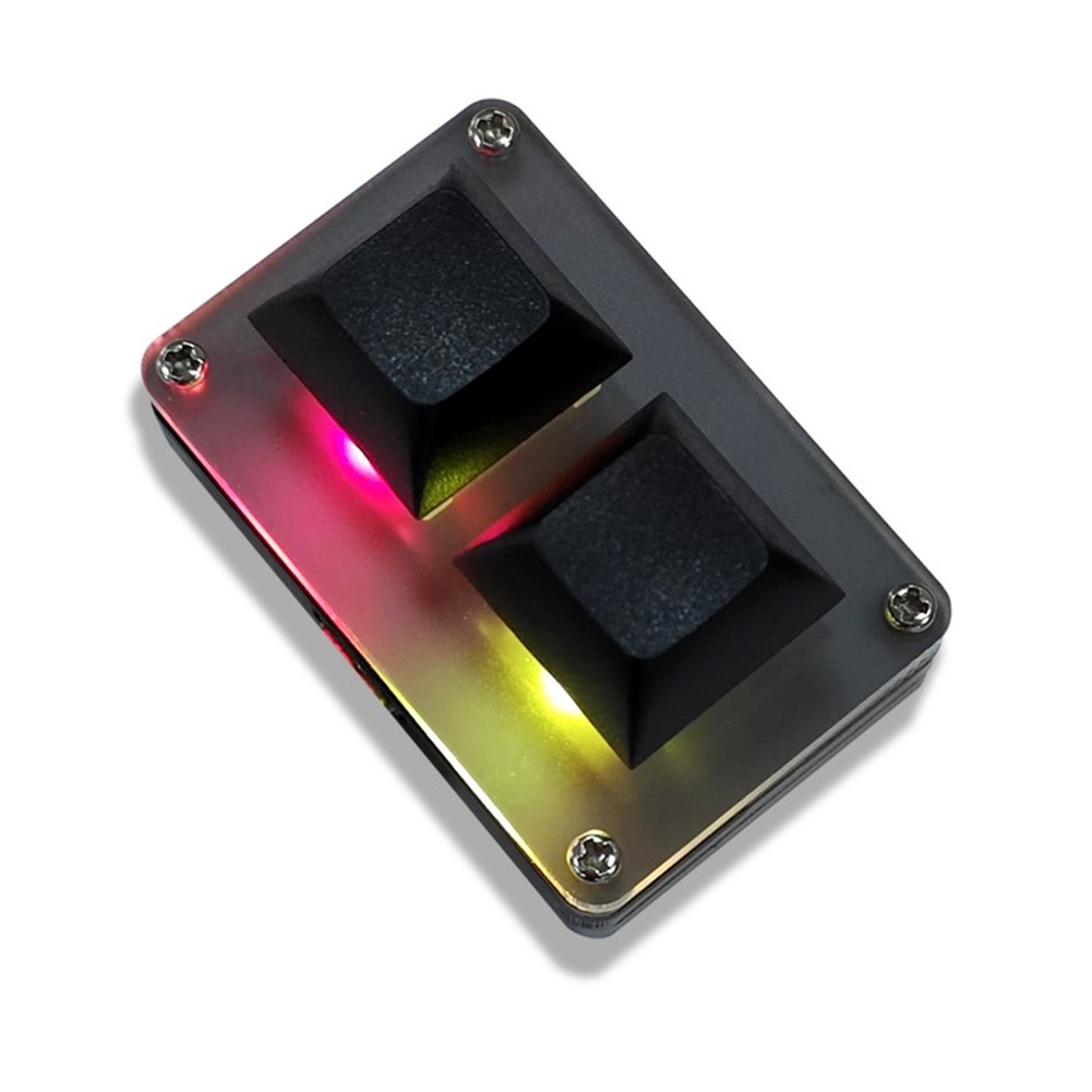2 Key Mini Keyboard for Copy and Paste, Programmable User De9801