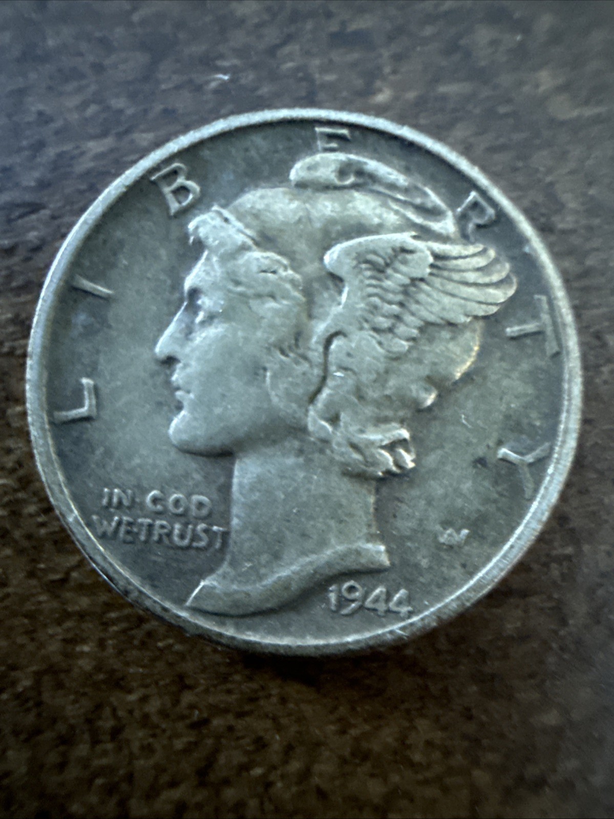 Rare 1944 Mercury Dime With Errors: “In Cod We Trust”, “G” in God, No mint mark