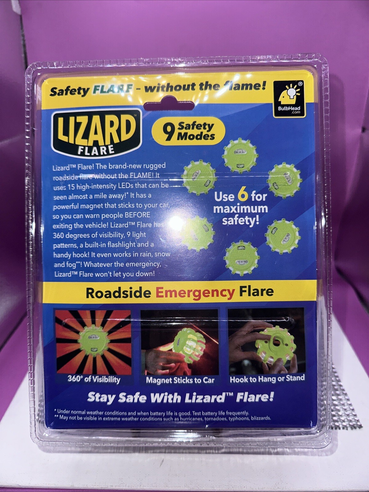 LIZARD 🦎 FLARE Roadside Emergency 🆘 Safety Disc Light