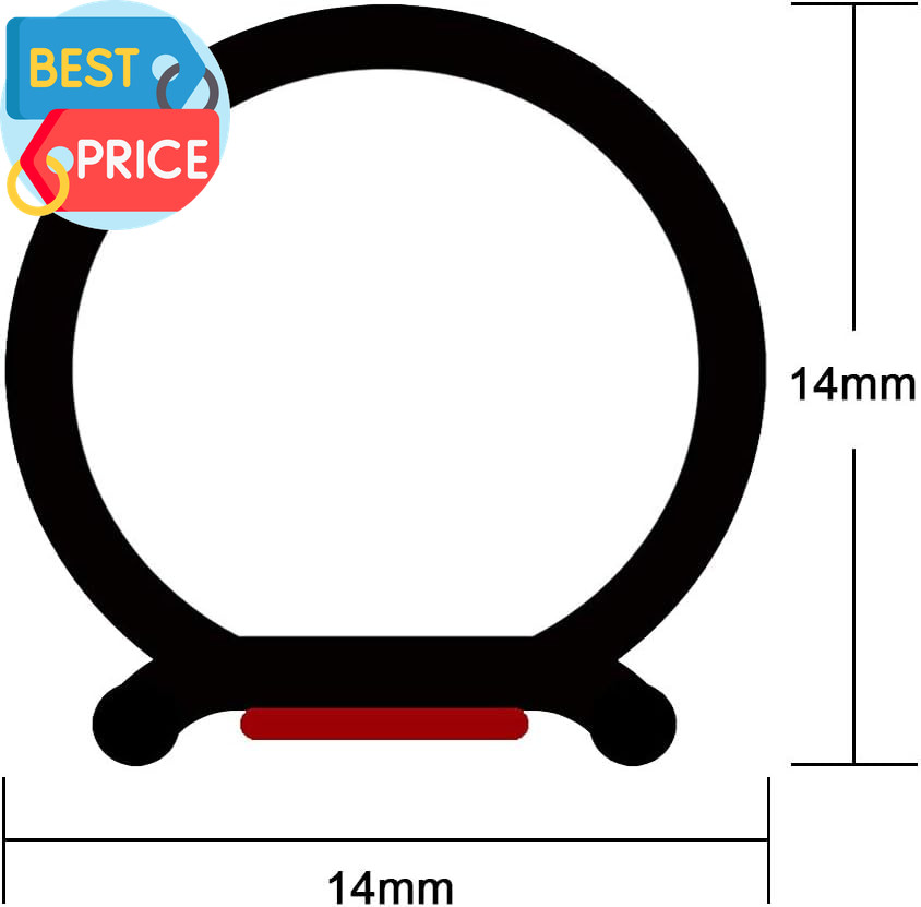 Universal Automotive Door Seal Strip D-Shape Self-Adhesive Weather Stripping for