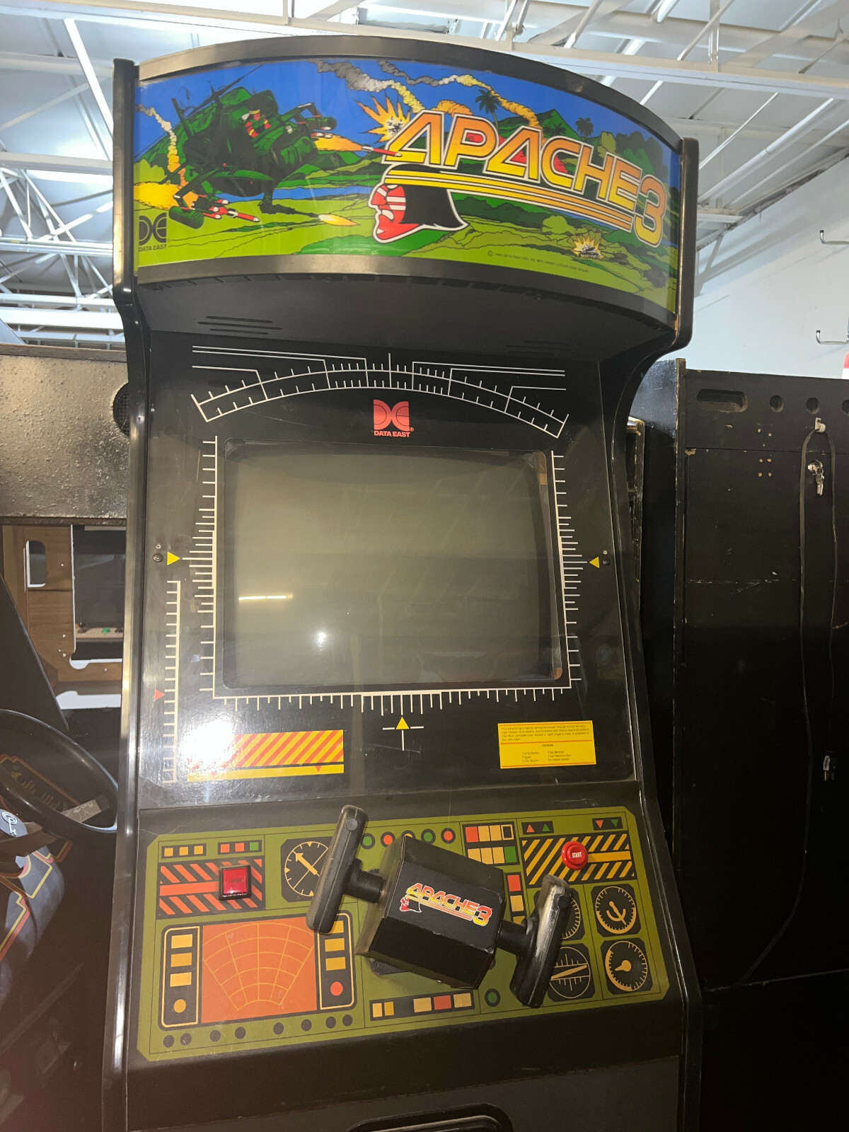 APACHE 3 ARCADE MACHINE by DATAEAST 1988 (Excellent Condition) *RARE*