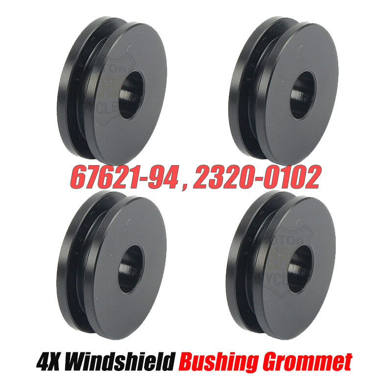 4X Detachable Windshield Mounting Bushing Grommets For H-D Heritage Softail POM