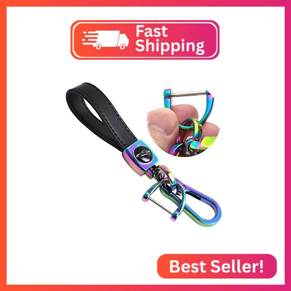 FUYEJIA car keys keychain Universal Key Fob rainbow Keychain rainbow car accesso