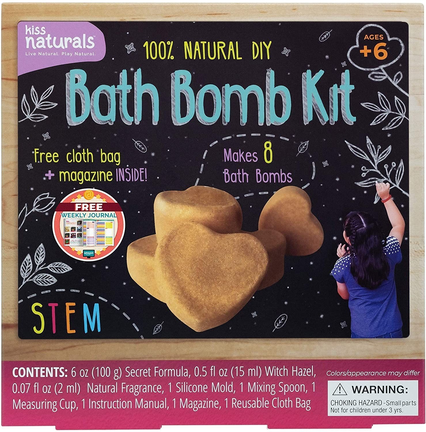 Kiss Naturals Organic DIY Bath Bomb Making Kit | Make Your Own Arts & Craft