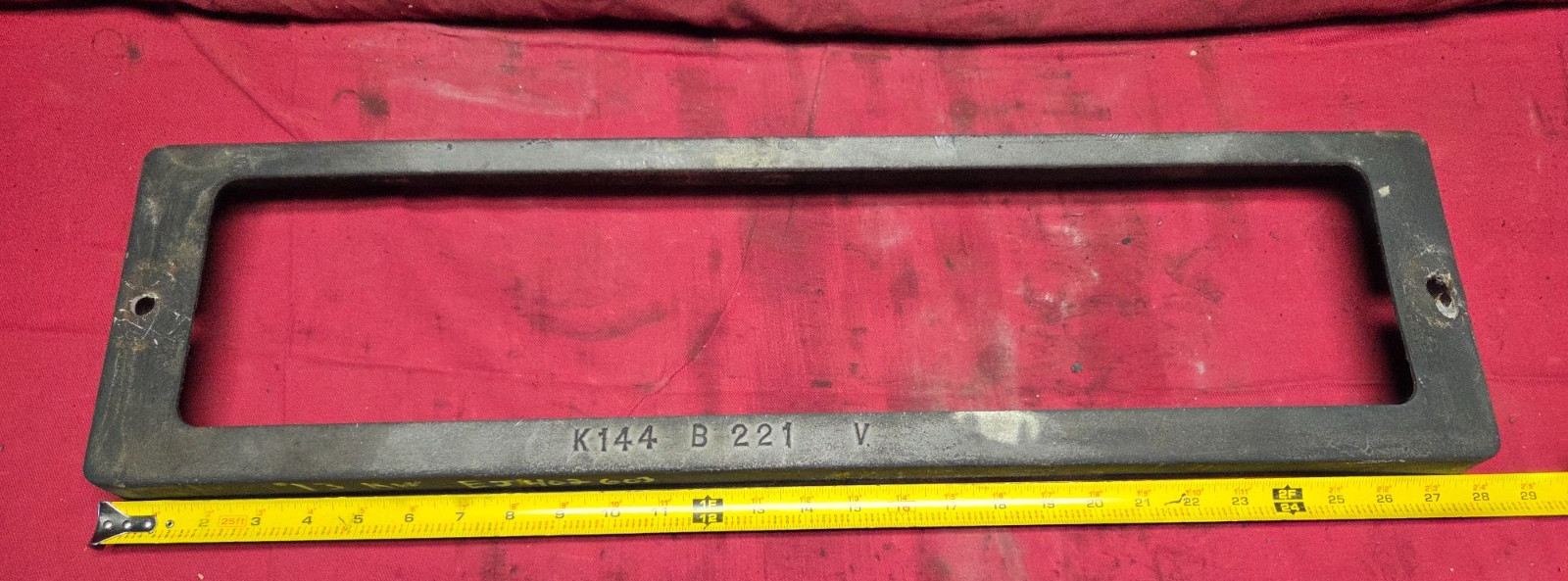 13  KENWORTH BATTERY HOLD DOWN 27.5 X 7.5 , BRACKET, PLATE, COVER  K144-B-221
