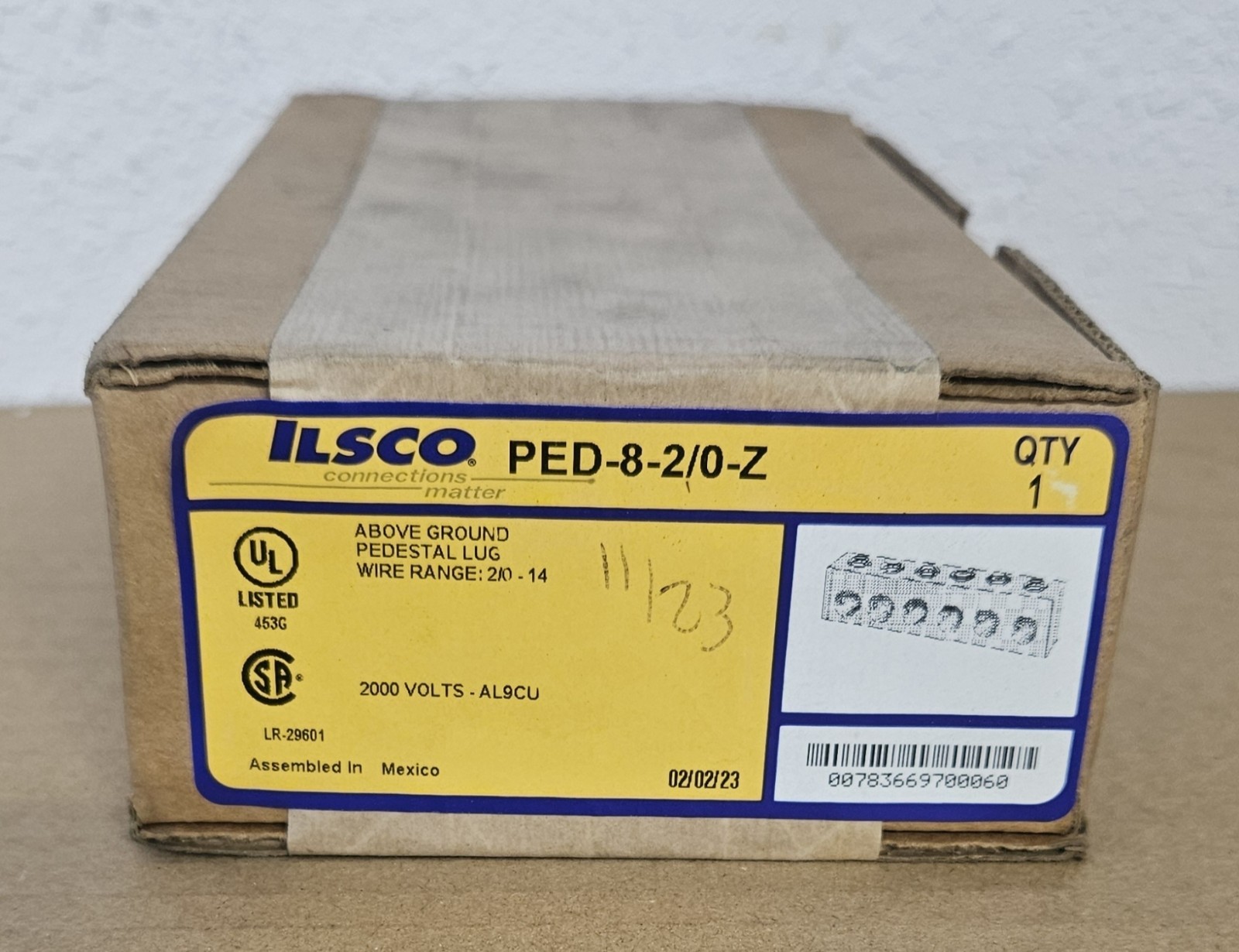 Ilsco PED-8-2/0-Z Above Ground Pedestal Lug