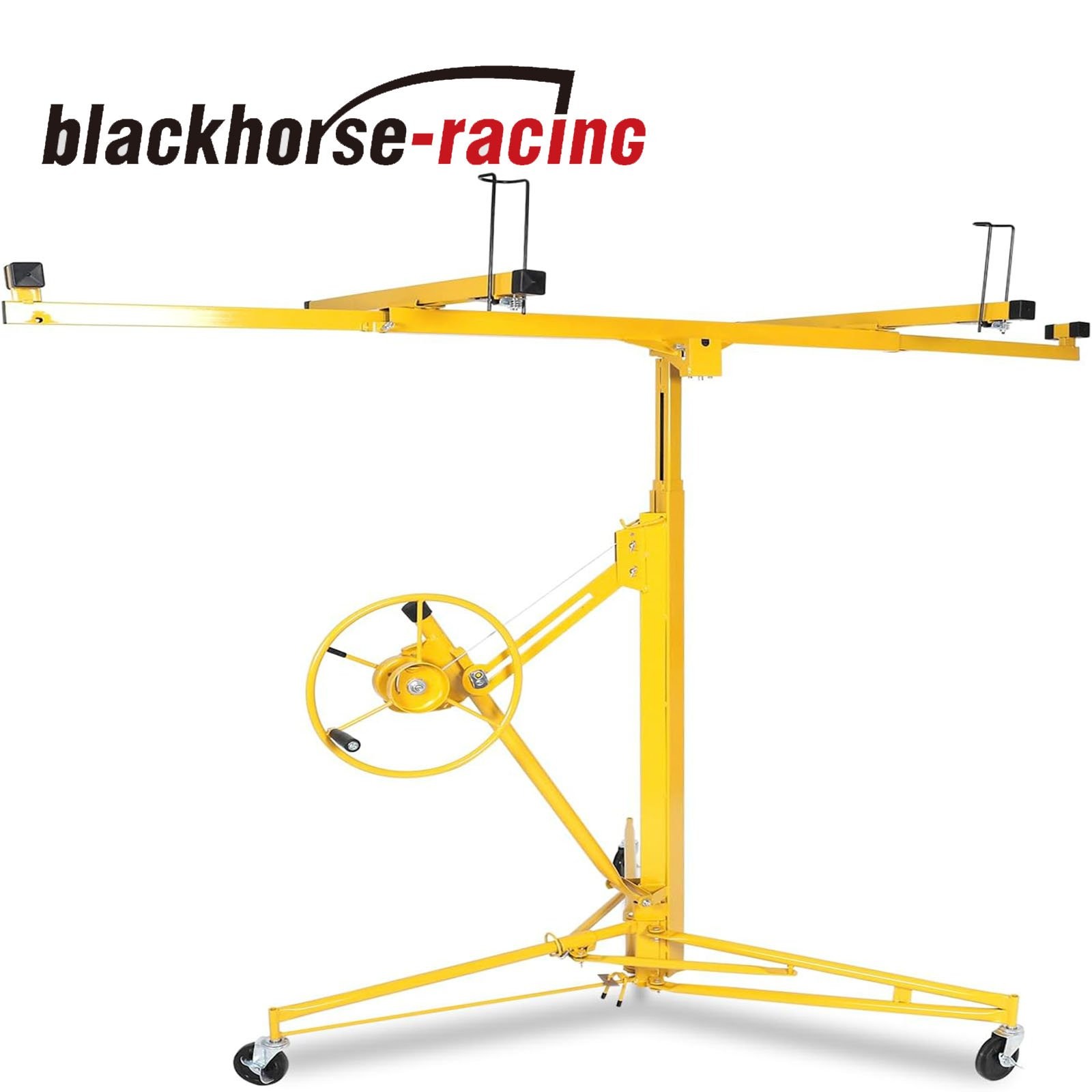 11FT Drywall Lifter Panel Hoist Jack Rolling Caster Construction 150lbs