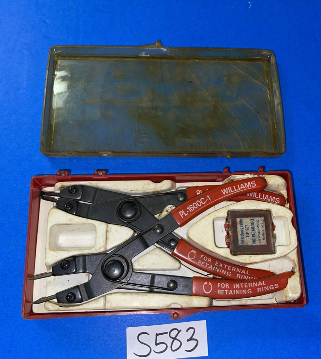 WILLIAMS CO TOOLS SNAP RING INTERNAL AND EXTERNAL PLIERS SET