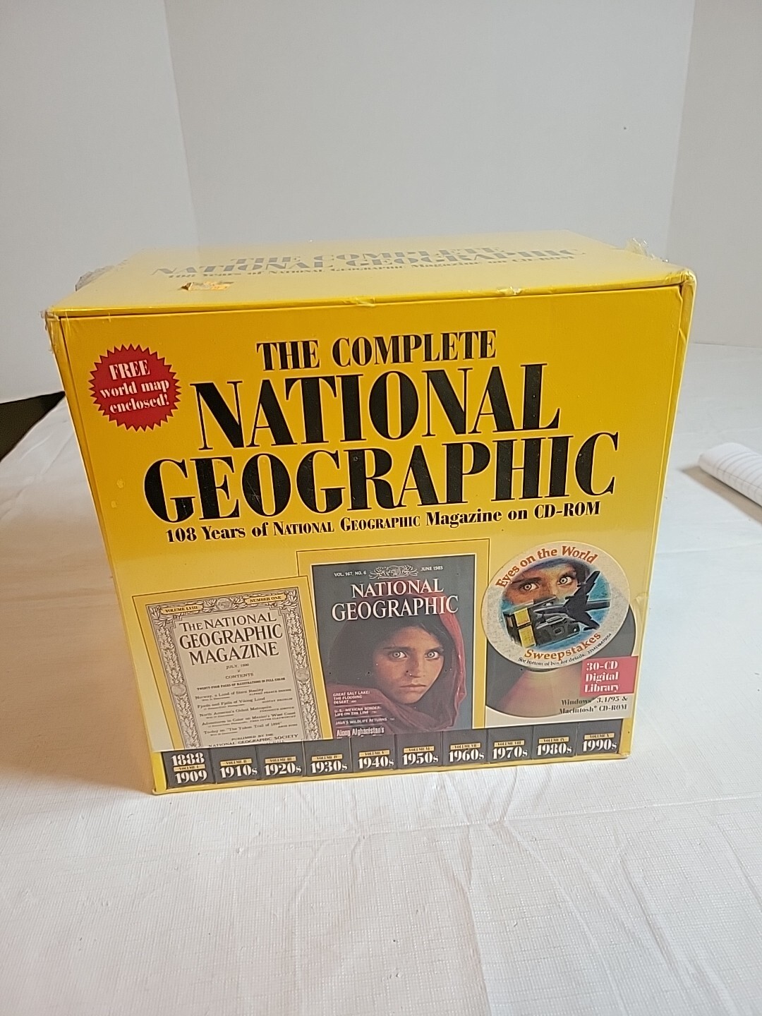 Vtg 1997 National Geographic Complete Sealed  CD-ROM 1888-1990 * PC Computer *