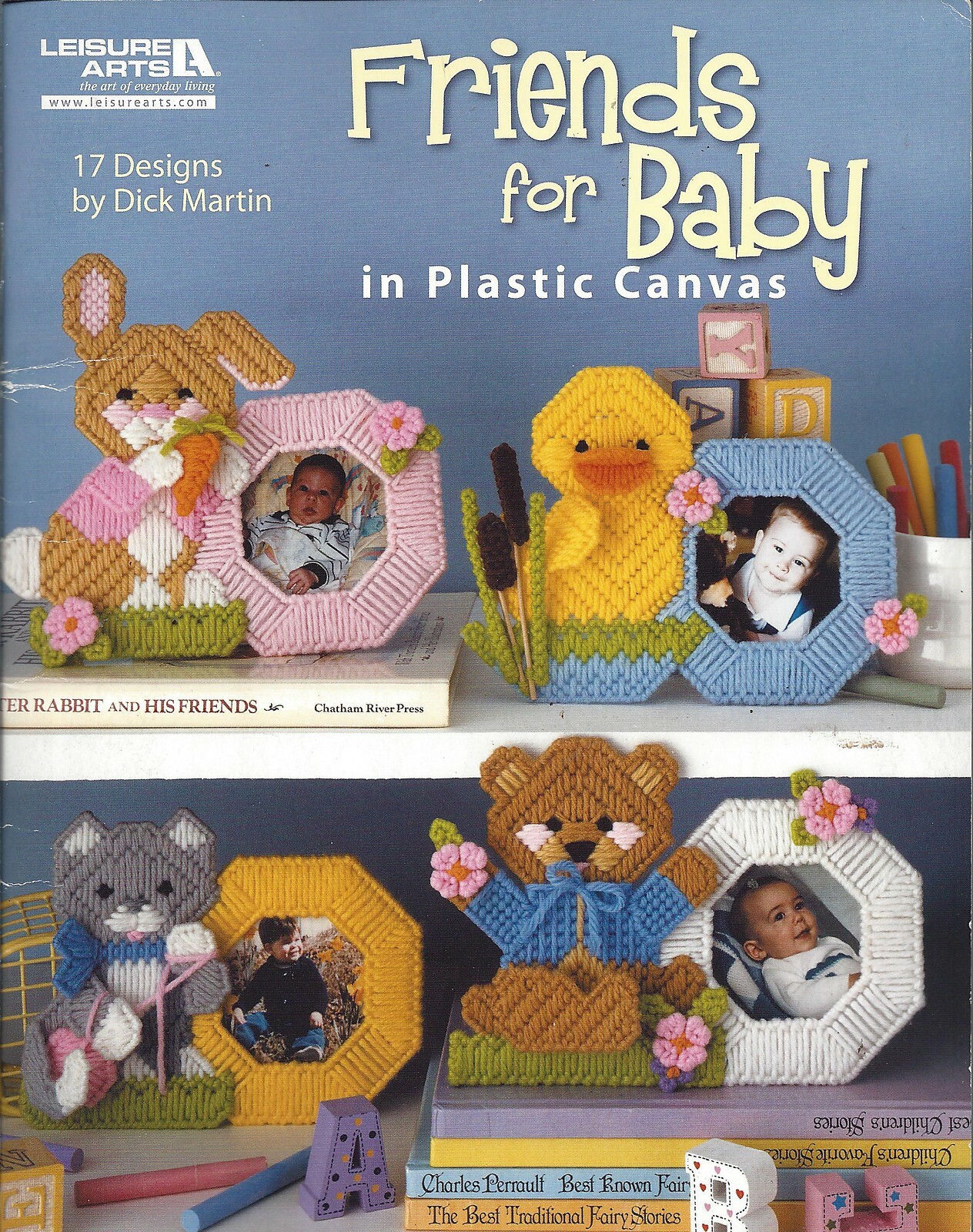 FRIENDS FOR BABY ~ LEISURE ARTS 17 plastic designs by Dick Martin