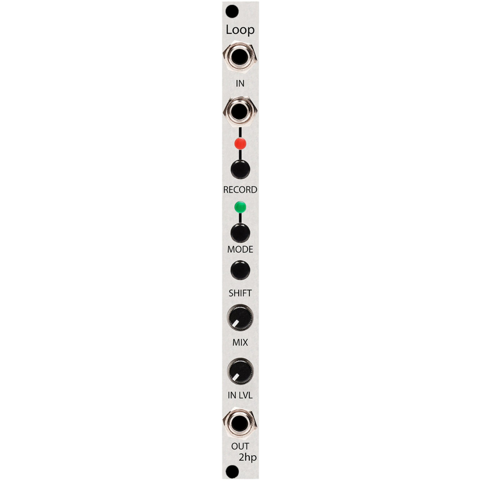 2hp Loop Looper Eurorack Synth Module, Silver