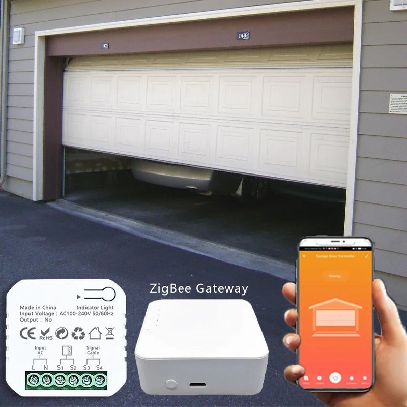 Tuya ZigBee Smart Garage Door Opener Controller Alexa Google Home App Remote