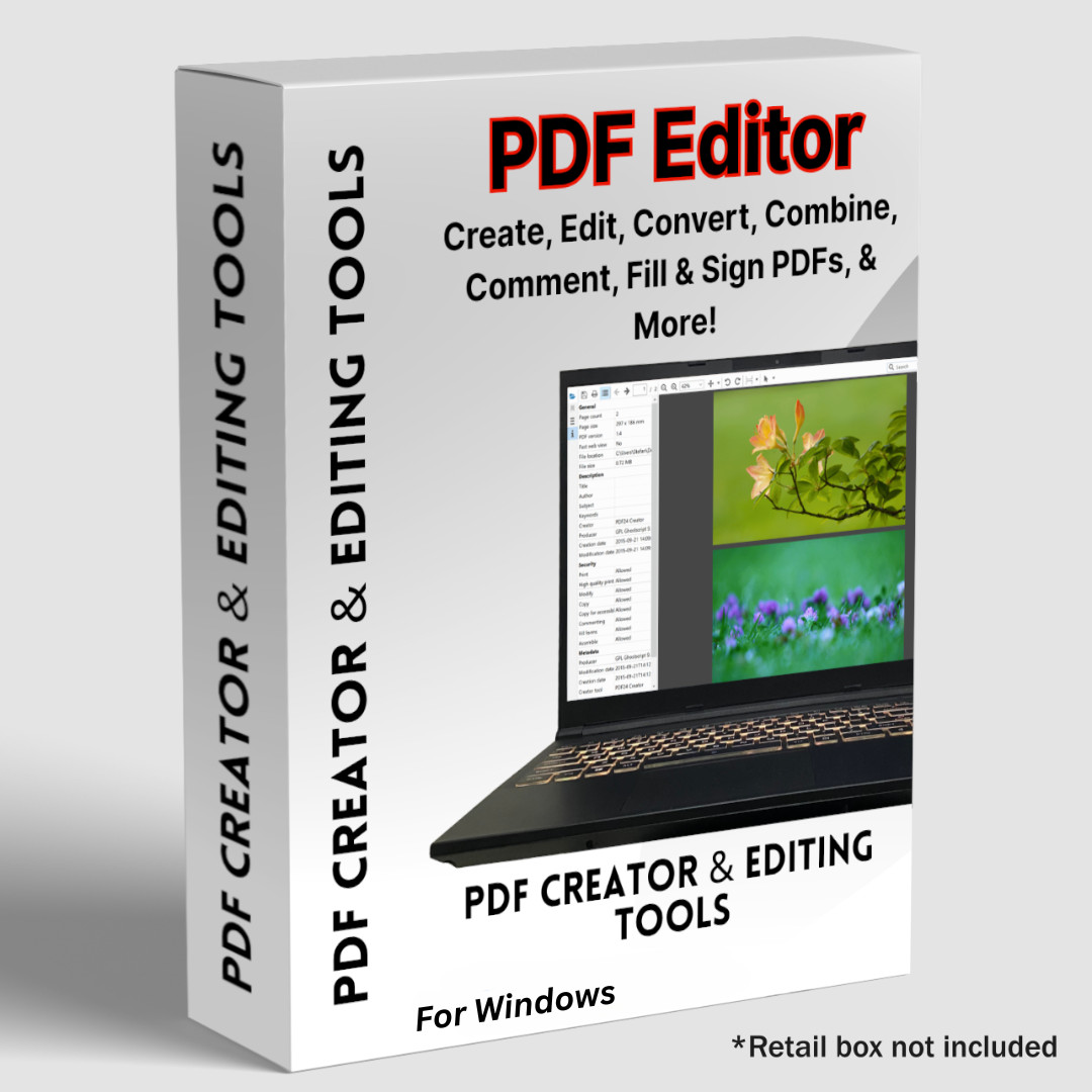 PDF Editor Software | Create Read Convert Tools for Windows USB or DVD