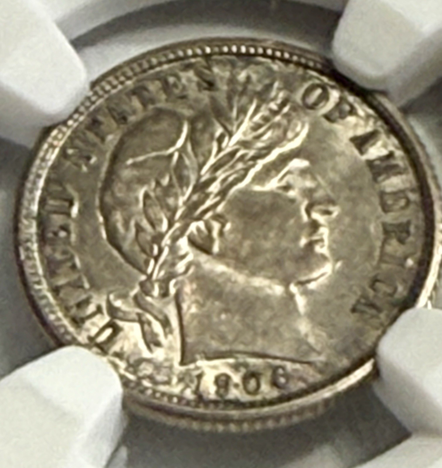 1906 P 10C BARBER SILVER DIME NGC MS61 - BK2
