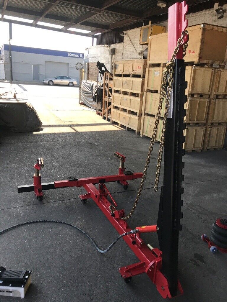 New Portable Auto Body Puller Frame Straightener free clamps + 3 Ton Air Jack
