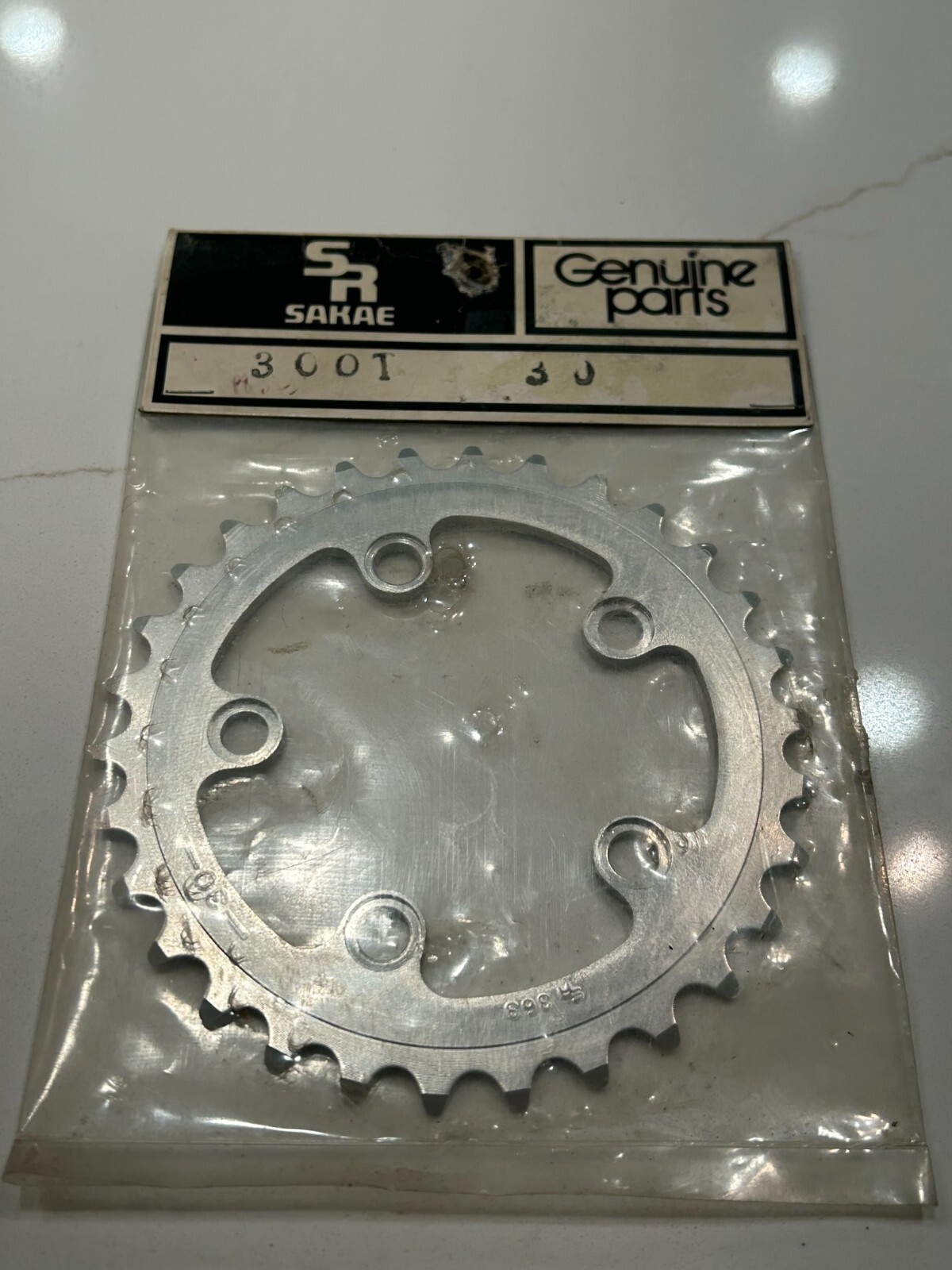 New NOS SR Sakae Chainring 30t / 74 bcd - polished - 6/7/8 speed
