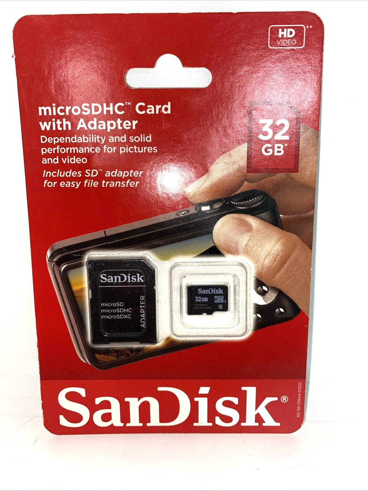 Sandisk 32 GB MicroSDHC Card with Adapter