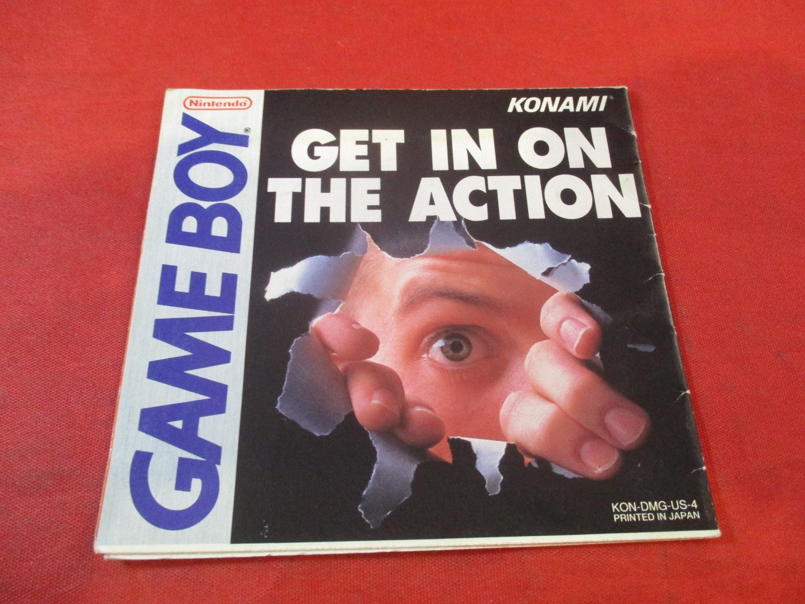 "Get In On the Action" Konami Nintendo Game Boy Promo Poster Insert KON-DMG-US-4