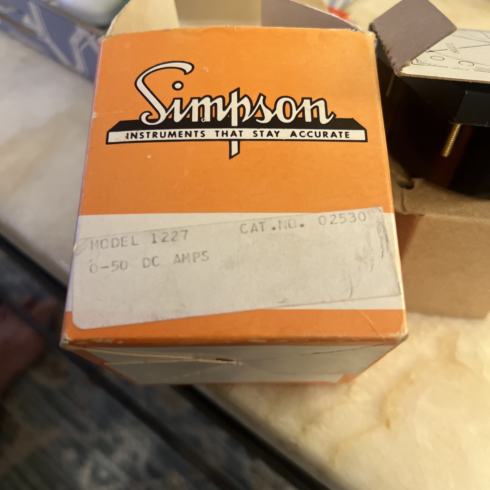 Simpson Model 1227 0-50 DC Volts Wide Vue Annular Meter USA Rare Vintage