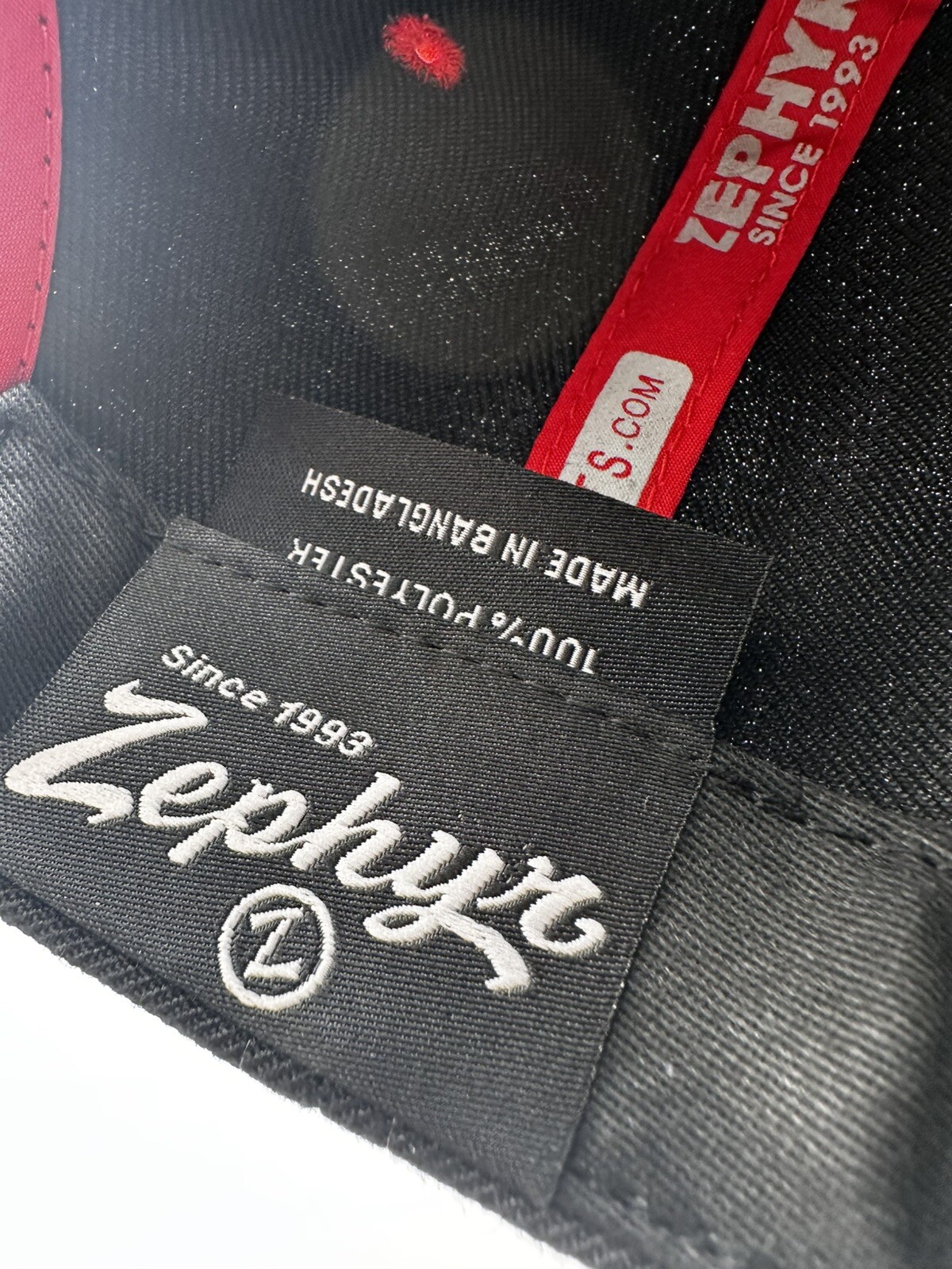 Zephyr Kids Baseball Cap Red Black One Size Adjust
