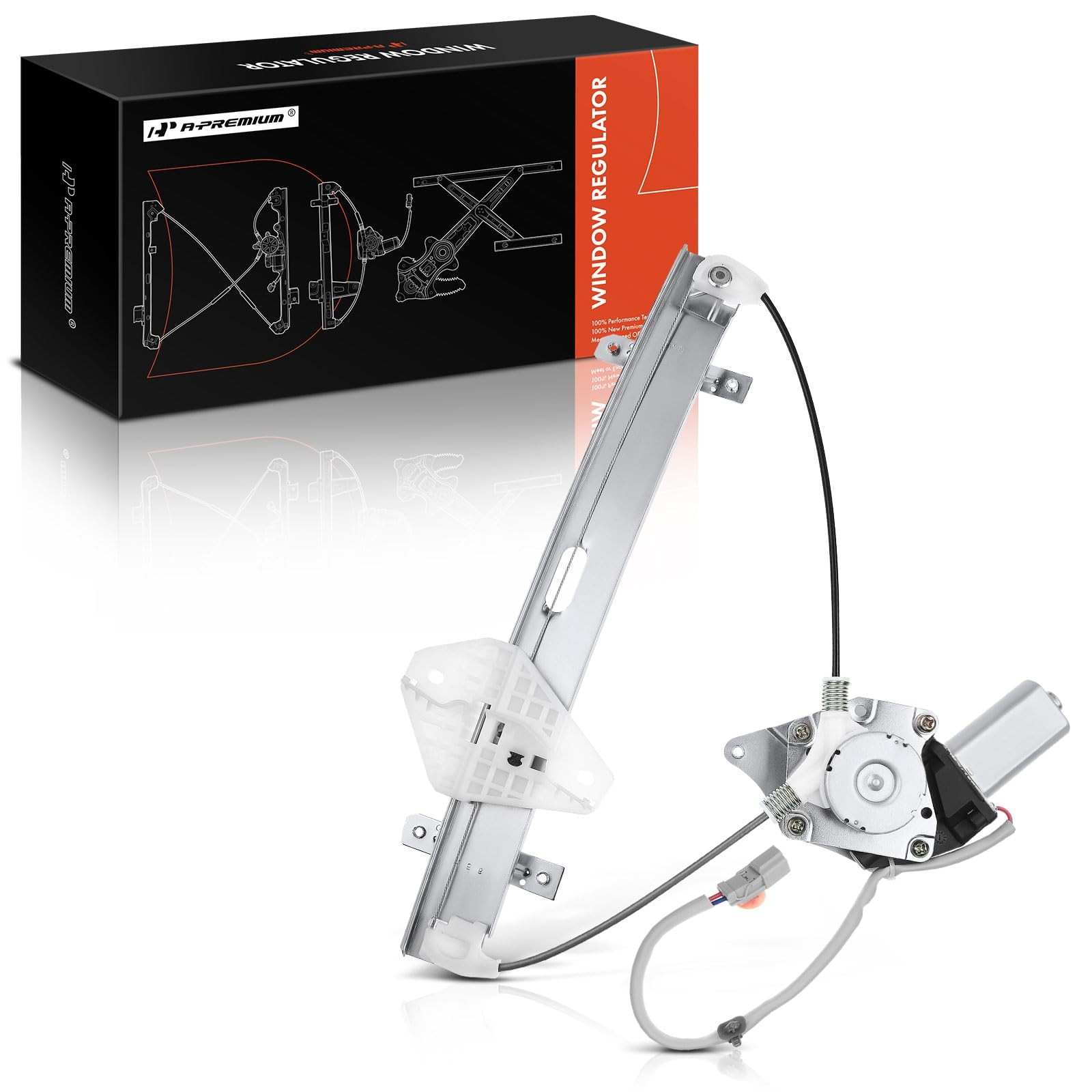 Front Passenger Side Power Window Regulator with Motor (2-Pin)