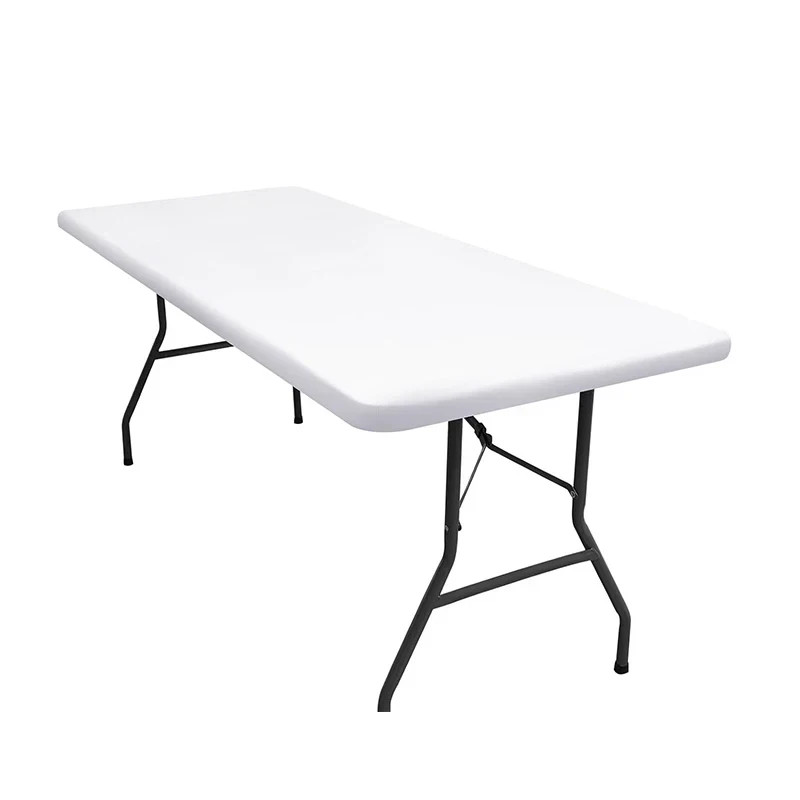 6 Ft Plastic Folding Table cloth for Indoor/Outdoor Dining & Partiesf