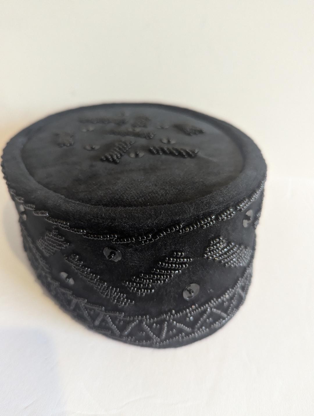African (Nigerian) Velvet Hat (black)