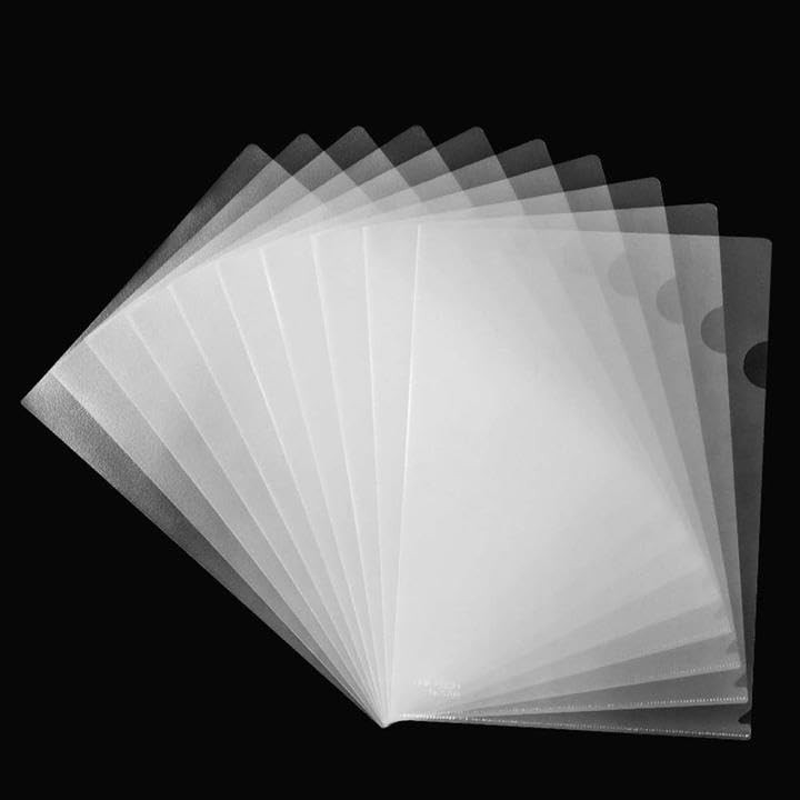 YIRUZWRD 20 Pack Document Clear Plastic Folder Copy 12.2"*8.7", Transparent