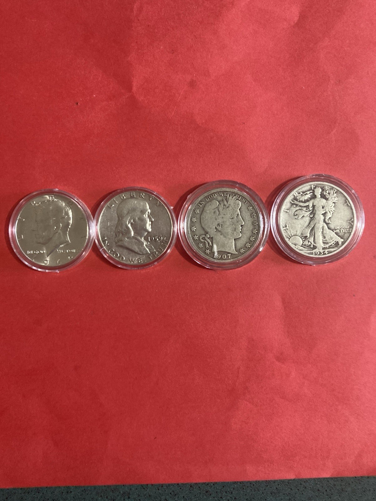 4 Mixed Silver Half Dollars 90% Silver
