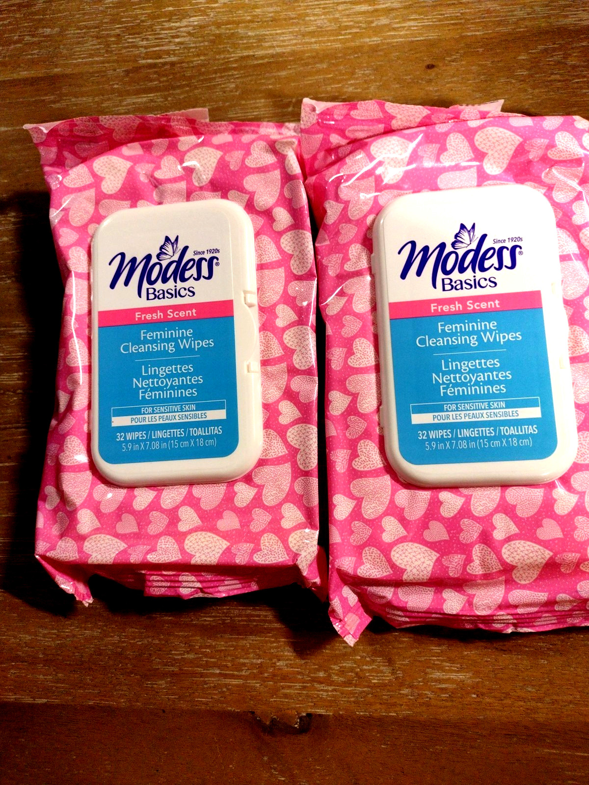 Modess Basics Fresh Scent Feminine Cleansing Wipes, 32-ct. Packs 2 Pk