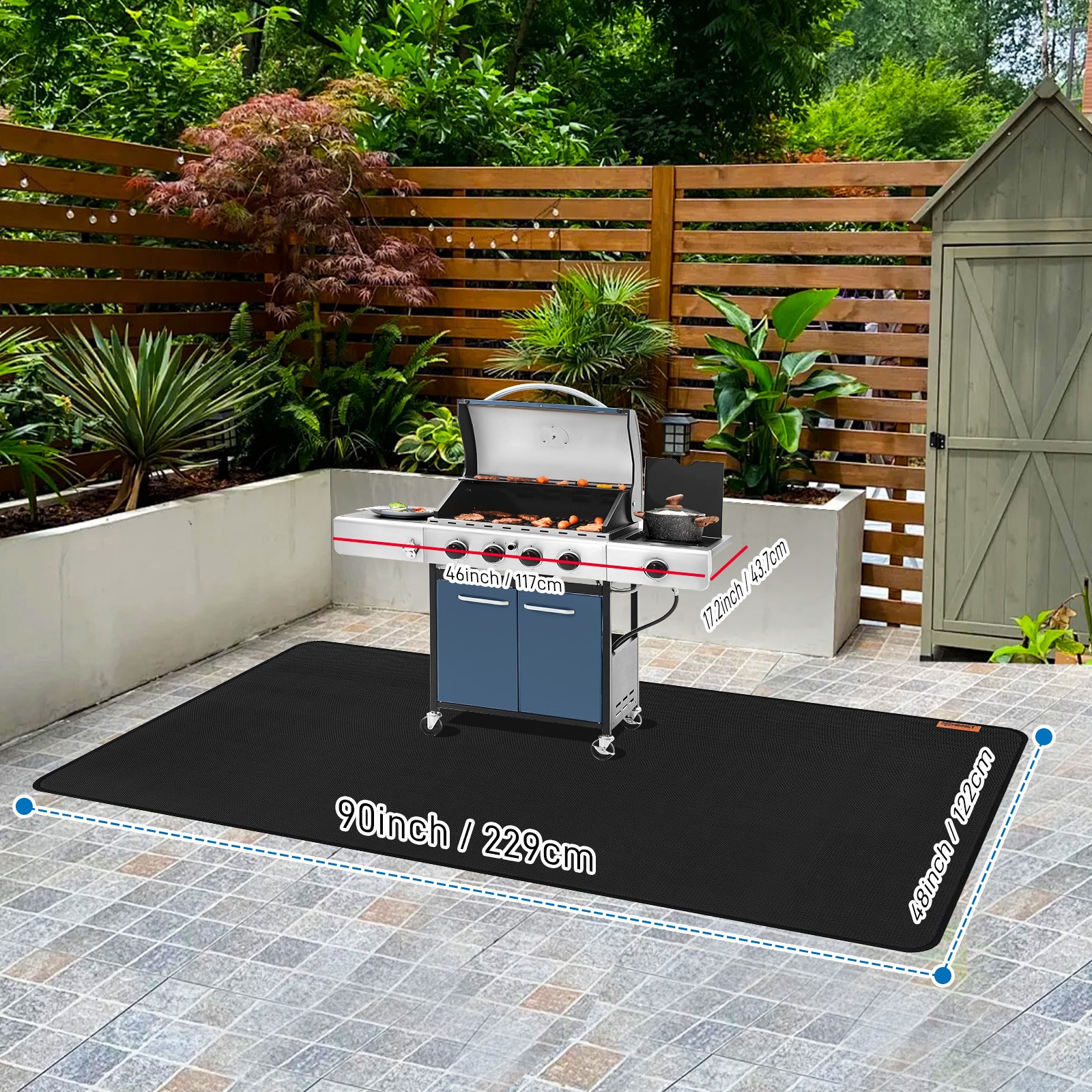 New Under Grill Mat Premium Grill Mat for Deck Oil Absorbent Deck Protector