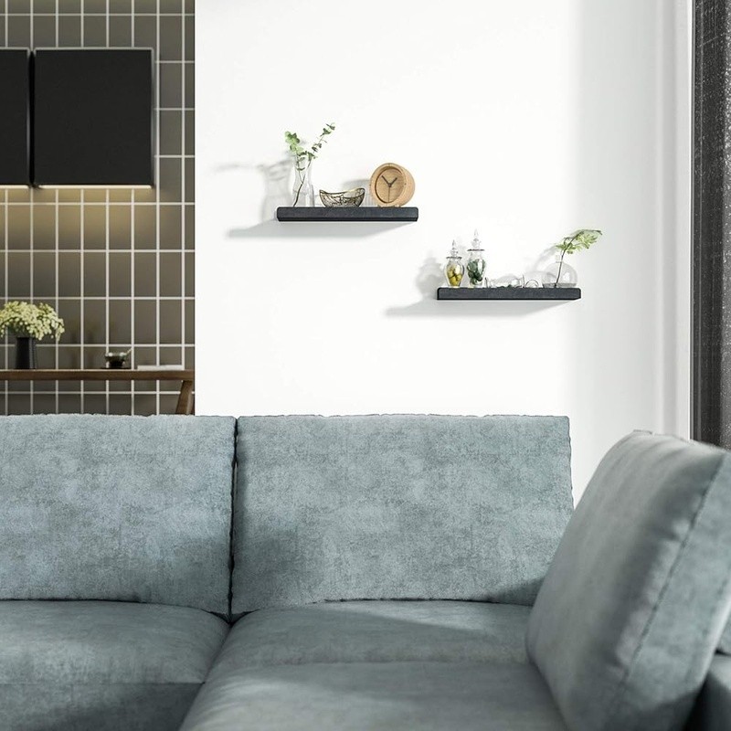 Rustic Wood Floating Shelves Wall Mount Display Storage Easy Install Home Decor