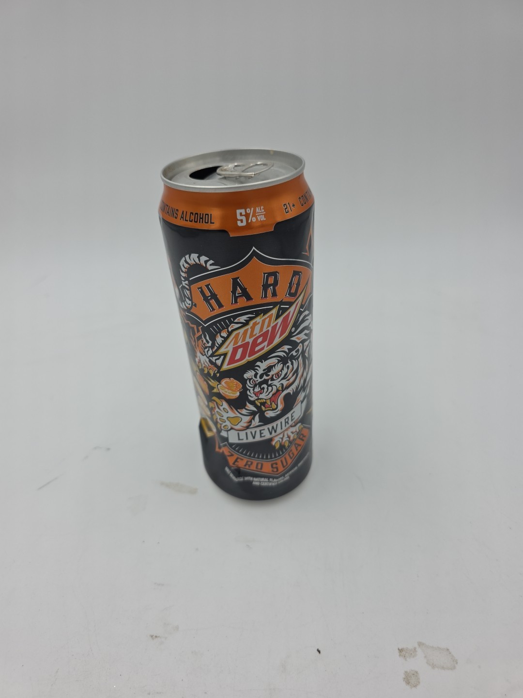 Mountain Dew EMPTY Can- 24 oz. HARD Mountain Dew - Live Wire - 2023 Has Dent