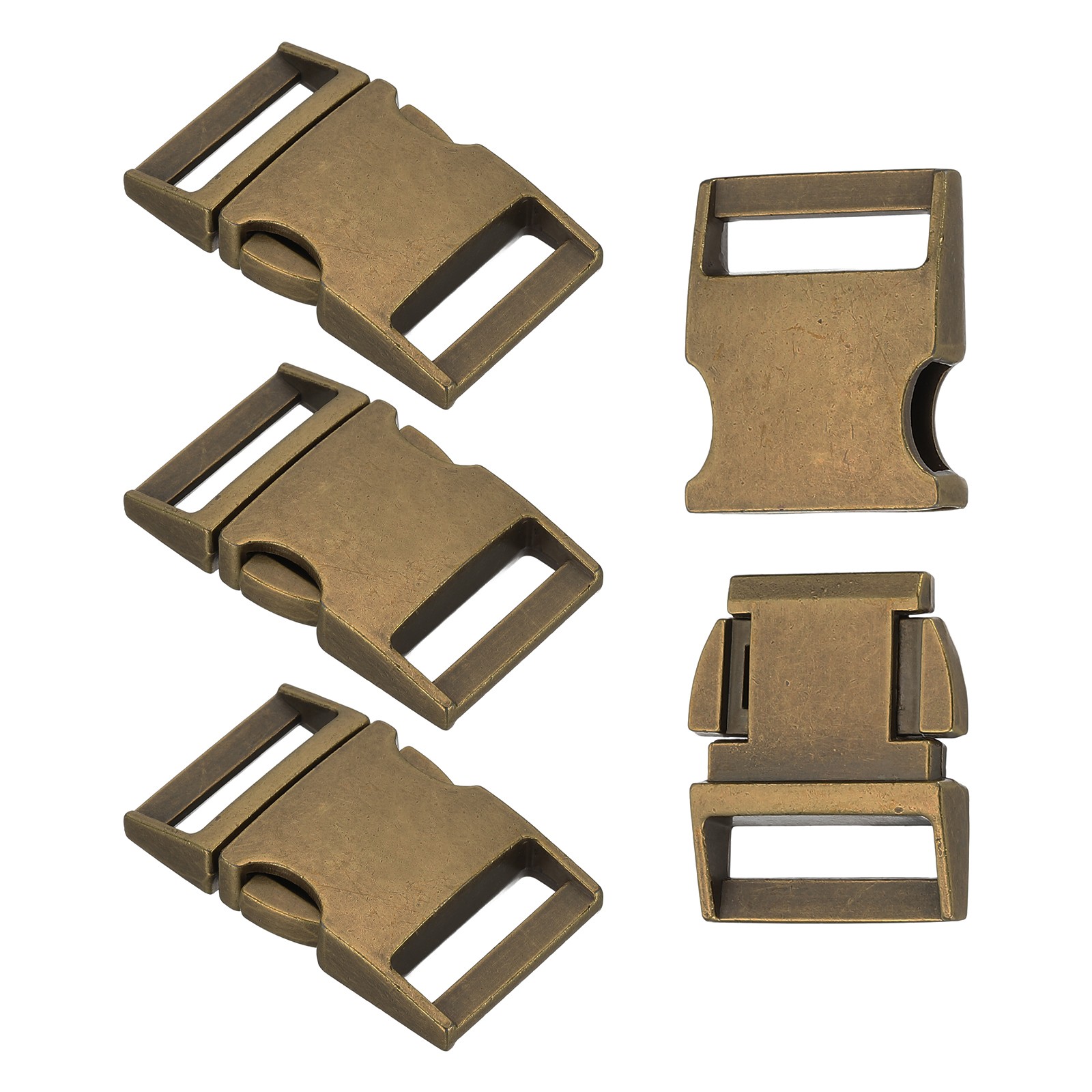 4Pcs 25mm Quick Side Release Buckle Metal Buckles Replacement Clips Bronze