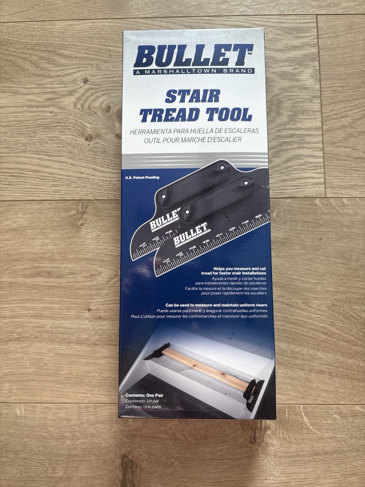 Bullet Stair Tread Tool by Marshalltown Adjustable Stair Measuring Tool New