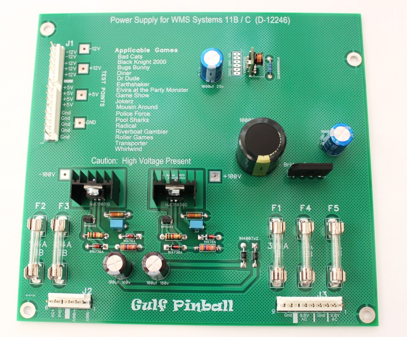 NEW - Power Supply for Bally/Williams Pinball Systems 11B/C, Part D-12246