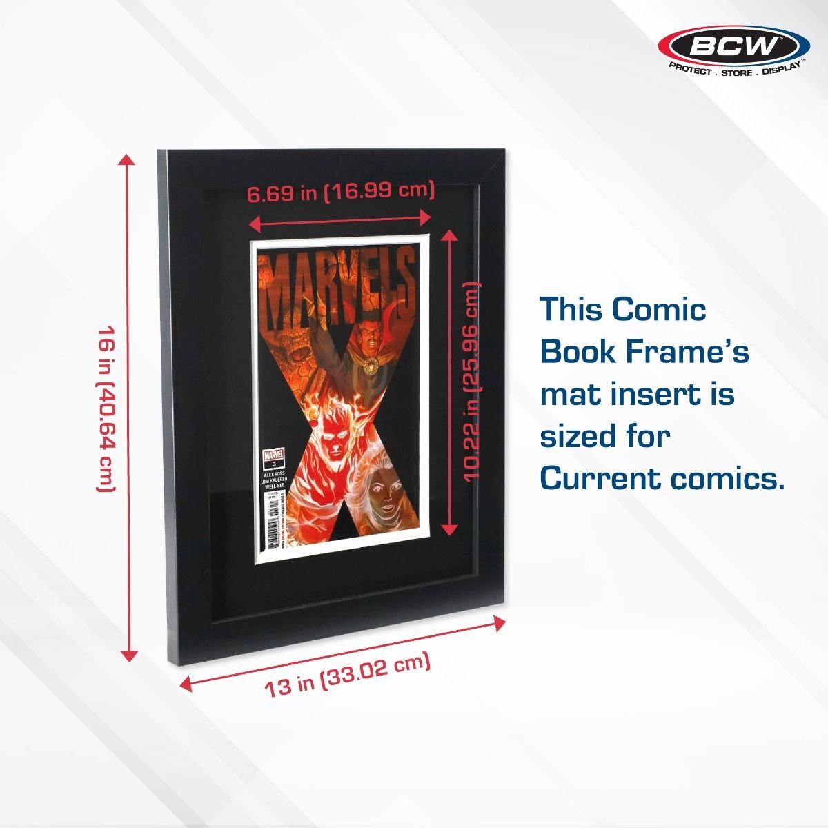 2 BCW Current Comic Book Black Wood Frames