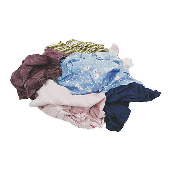 Manufacturer Varies Reclaimed Knit Cloth Rags, 25 lb., 18 in x 18 in, Colored