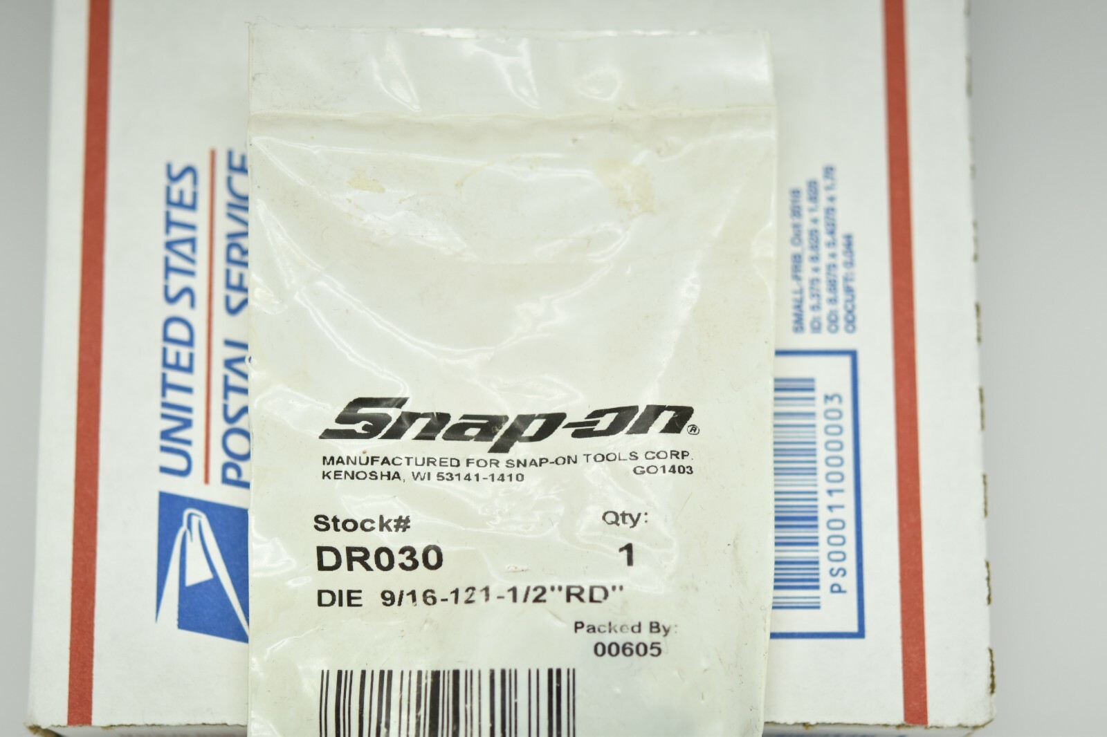 Snap-On NEW DR030 9/16"-12 NC Die