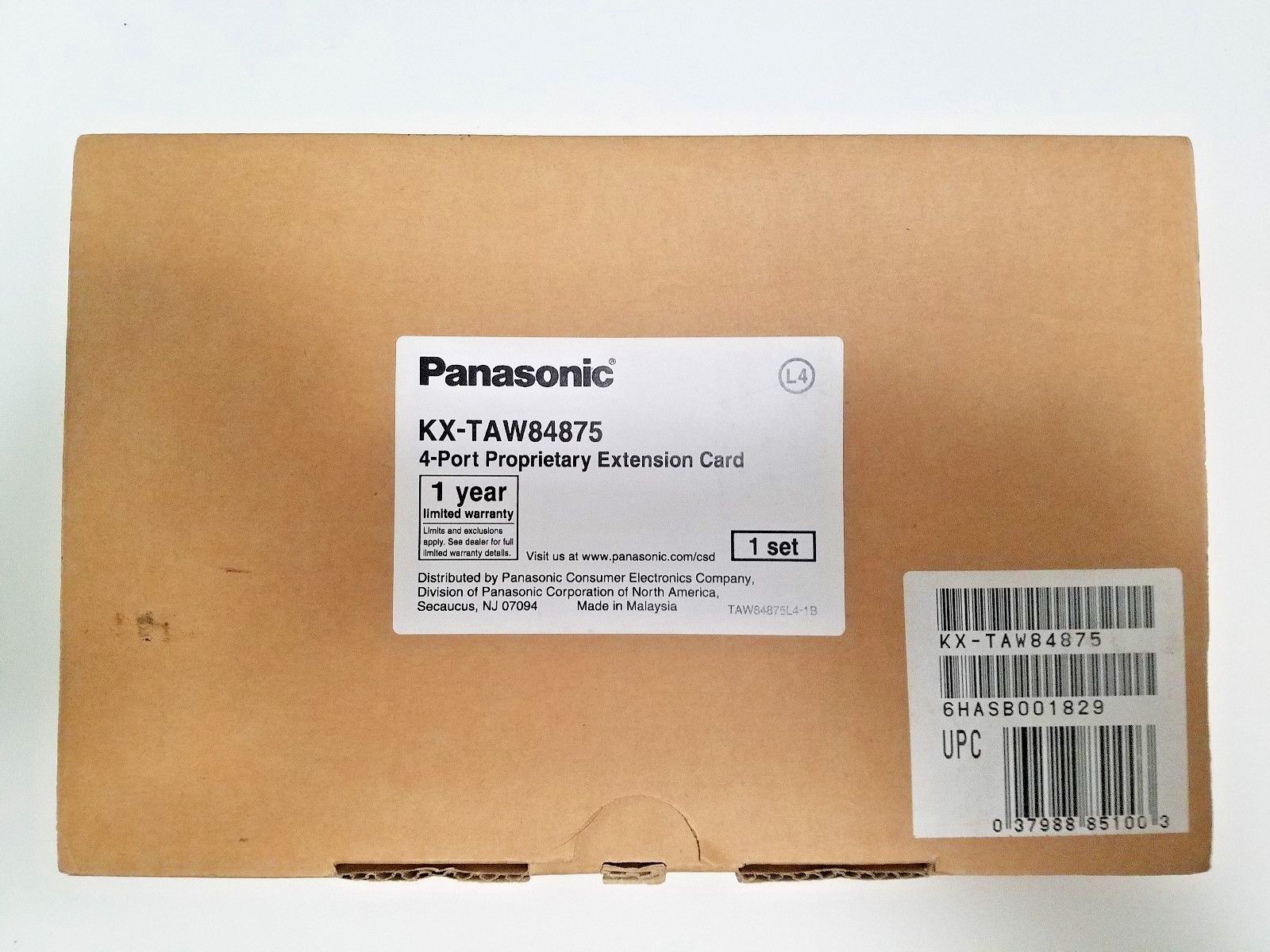Panasonic KX-TAW84875 PLC4 4-Port Proprietary Extension Card KX-TAW848 SEALED