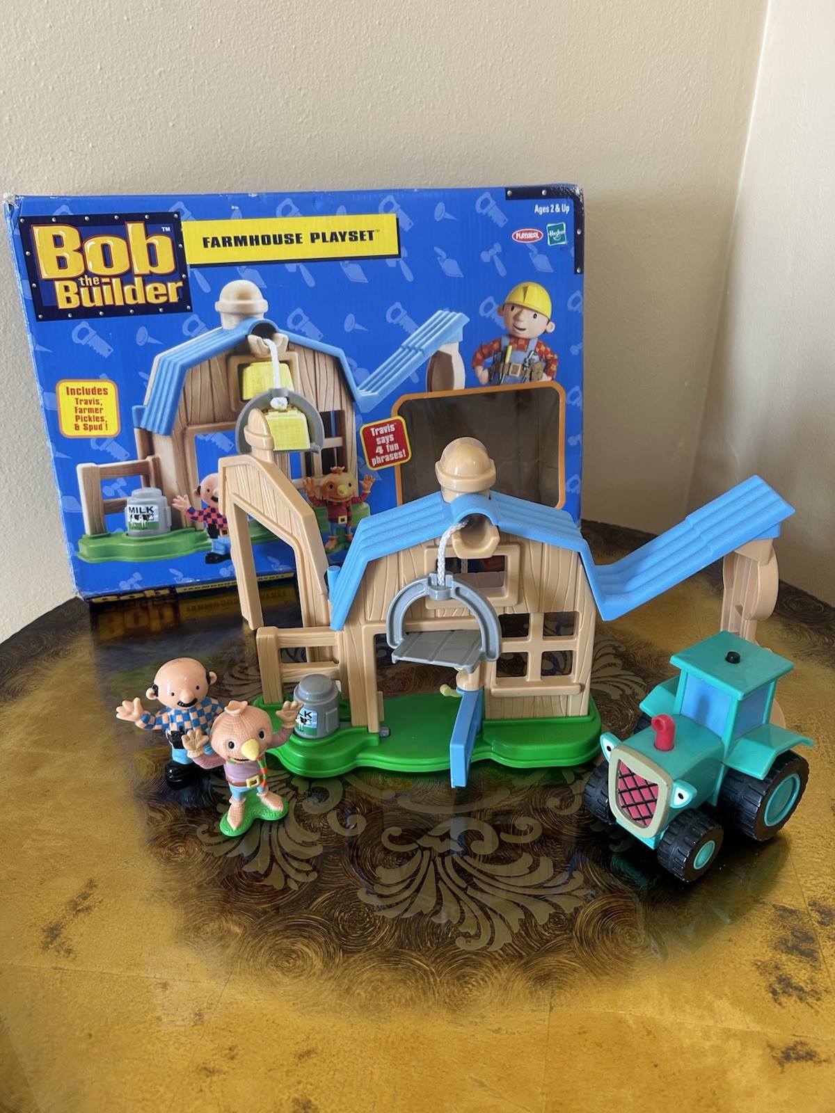 2001 Y2k Bob The Builder Farmhouse Playset W Box Farmer Pickles Spud Travis
