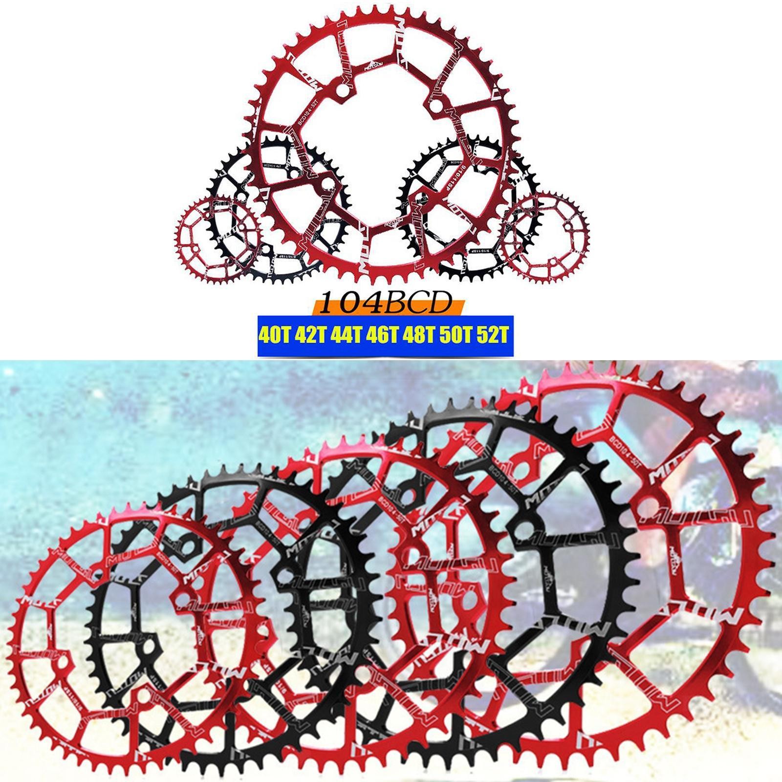 Premium Lightweight Chainring - 40T~52T Single-Bolt Design