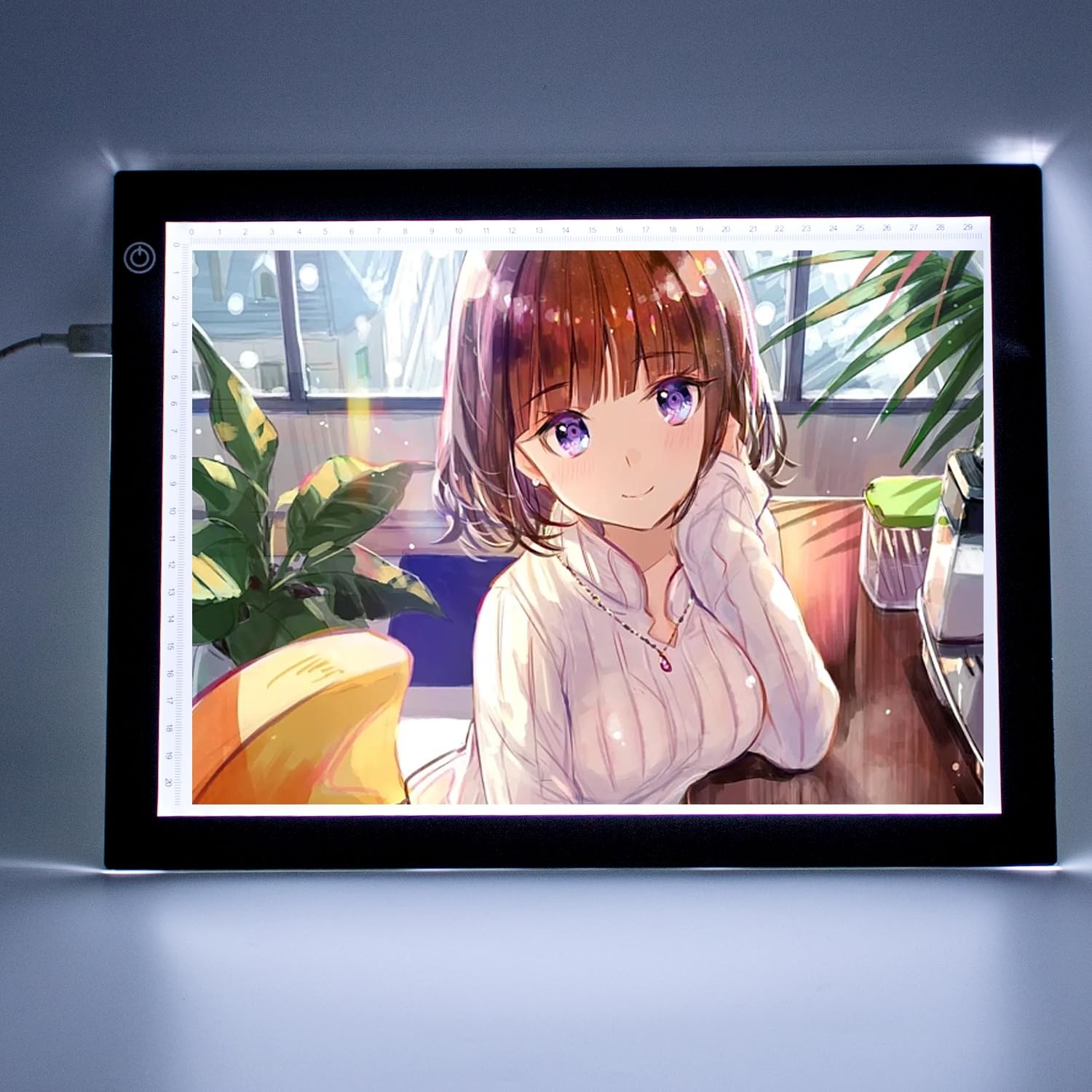 A4 Ultra-Thin Portable LED tracing Light Box Dimmable Brightness A4P, Black